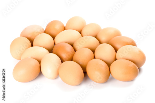 twenty brown eggs