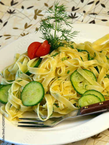 Pasta with courgette