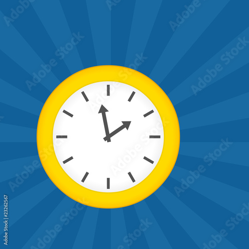 Simple Yellow Cartoon Clock