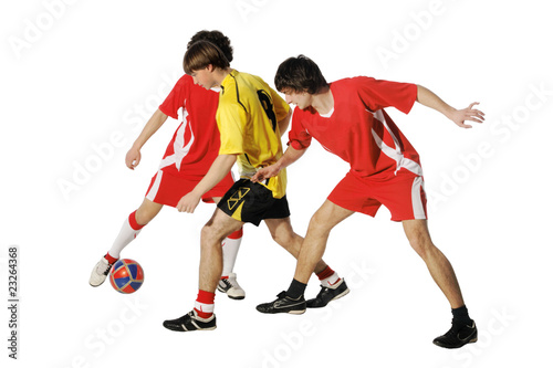 Fototapeta Naklejka Na Ścianę i Meble -  Boys with soccer ball, Footballers