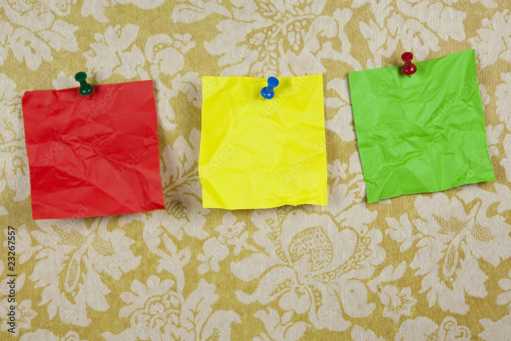 crushed many colors office paper to fasten grange wallpapers Stock