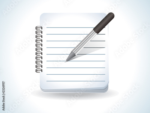 abstract glossy notepad icon