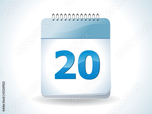 abstract glossy calender icon