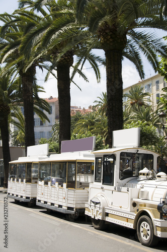 petit small tourist train place fock ajaccio corsica