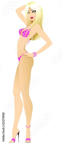 Ragazza Sexy in Costume-Sexy Girl with Swimsuit-3-Vector