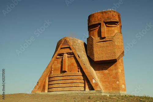 Monument in the capital of Nagorno-Karabakh, Stepanakert photo