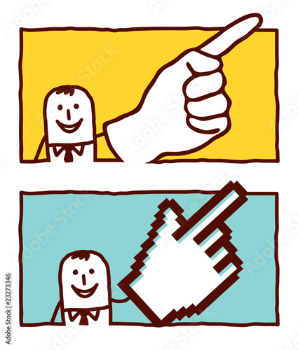 pointing hands