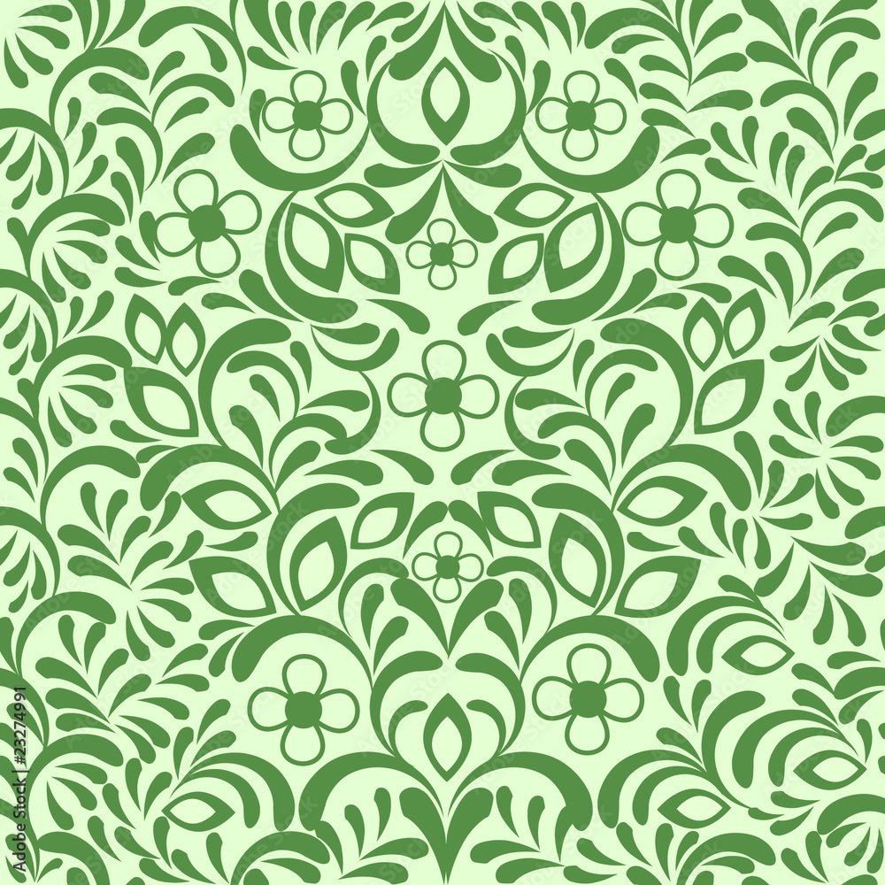 Beauty green ecology decorated seamless floral pattern Beauty green ecology decorated seamless floral pattern