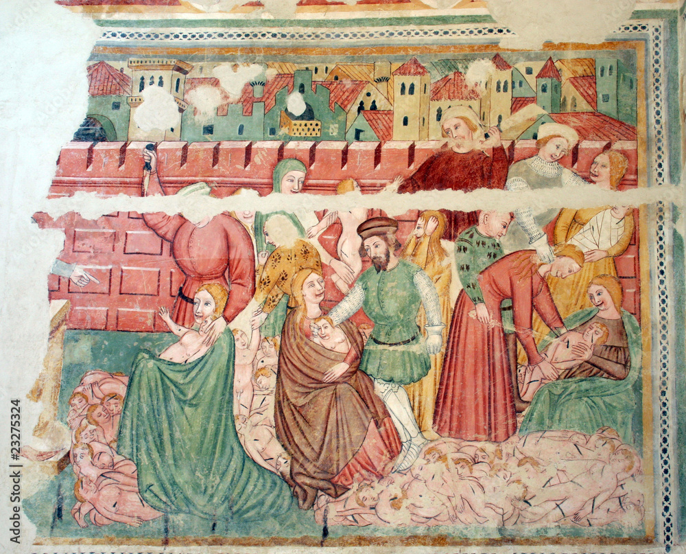 Fresco paintings in the old church