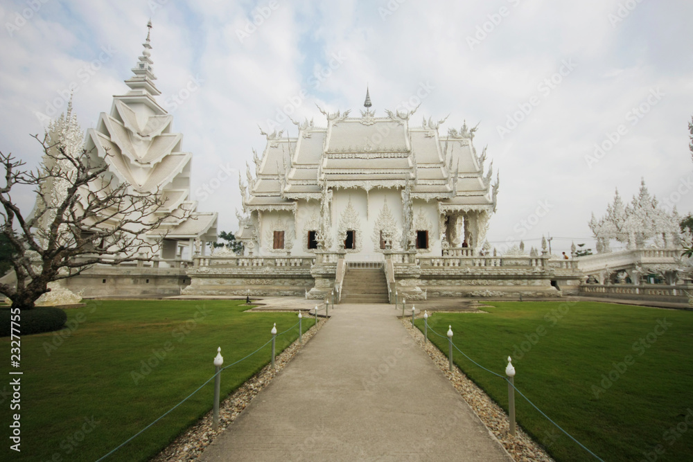 Church in Lhong khun temple at Chiang Rai Thailand