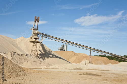 Conveyor on site at gravel pit