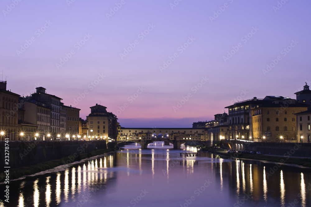 Sunset on Ponte Vecchio, Florence