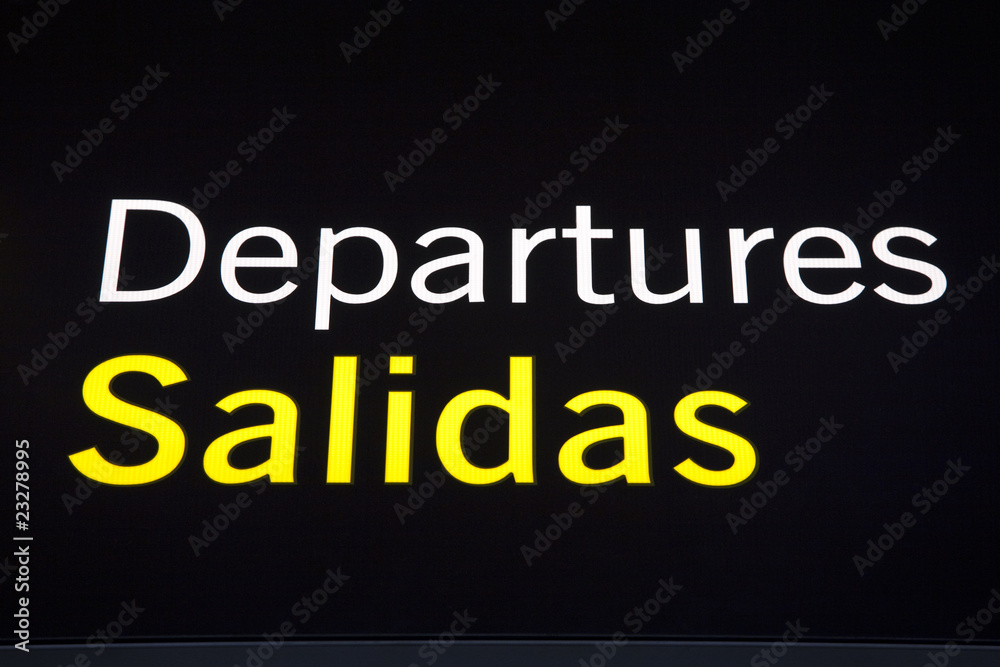Departures Airport Sign