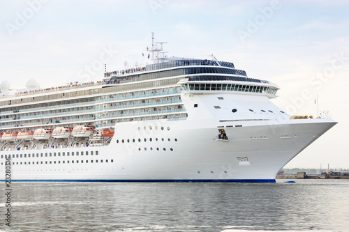 white modern cruise liner