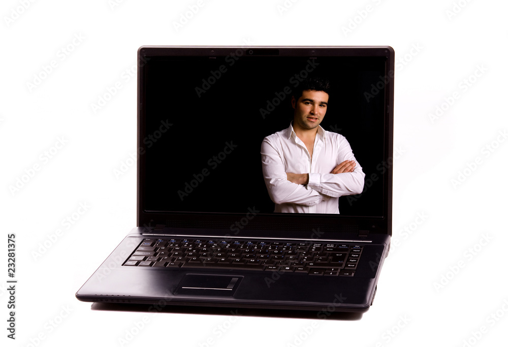 modern laptop isolated on white background modern laptop isolated on white background