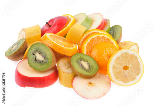set of different fruits