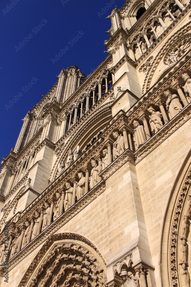 Façade de la Cathédrale de Notre Dame de Paris