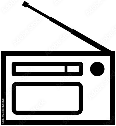 Retro radio set – Vector illustration