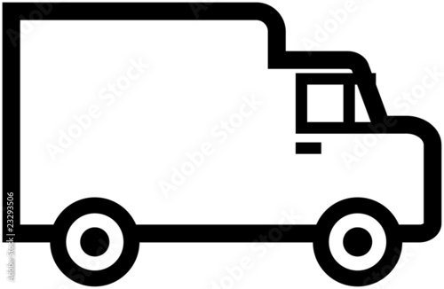 Delivery truck, van – Vector illustration