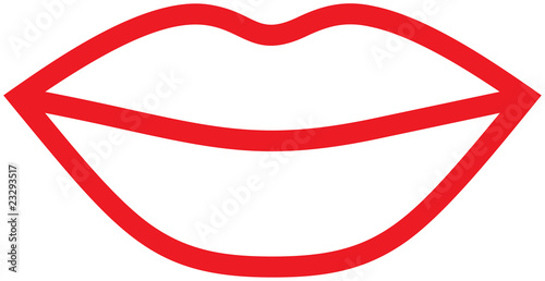 Red lips – Vector illustration