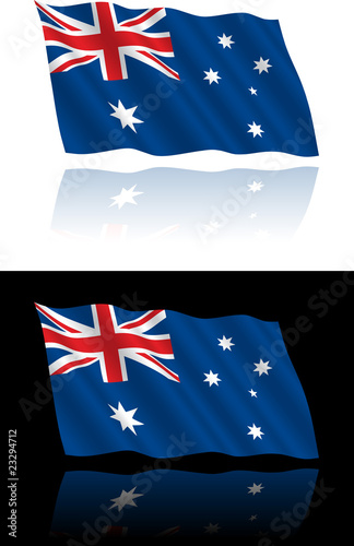 Australian Flag Flowing