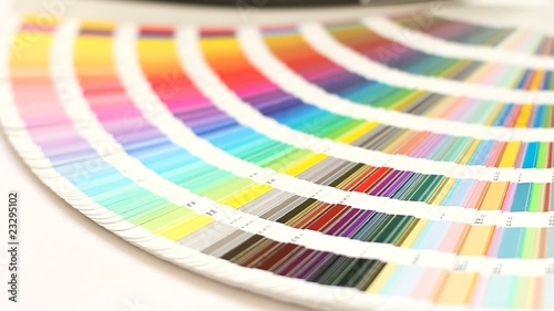 Focusing on pantone color guide