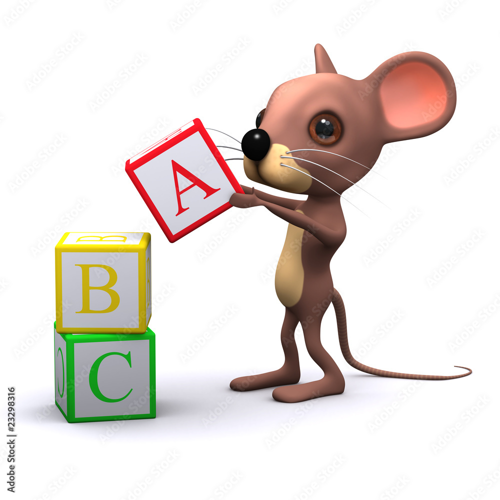 3d ABC Mouse Stock Illustration | Adobe Stock