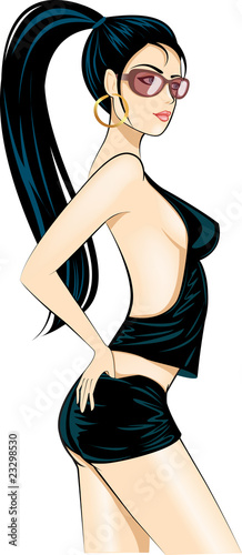 Disco sexy glamour girl