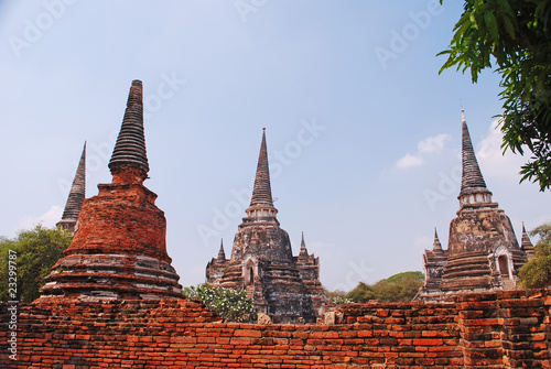 The old pagoda of Ayudhaya Thailand.