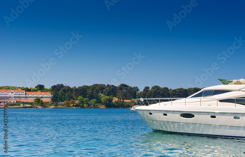 Luxury Yacht on Adriatic sea near Porech coast photo