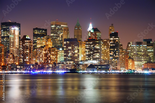 Canvas Print Urban City night skyline