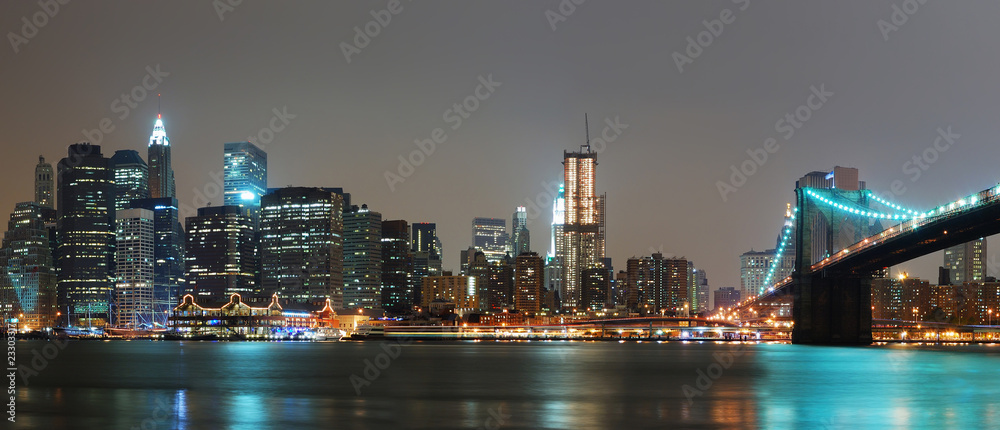 NEW YORK CITY NIGHT PANORAMA