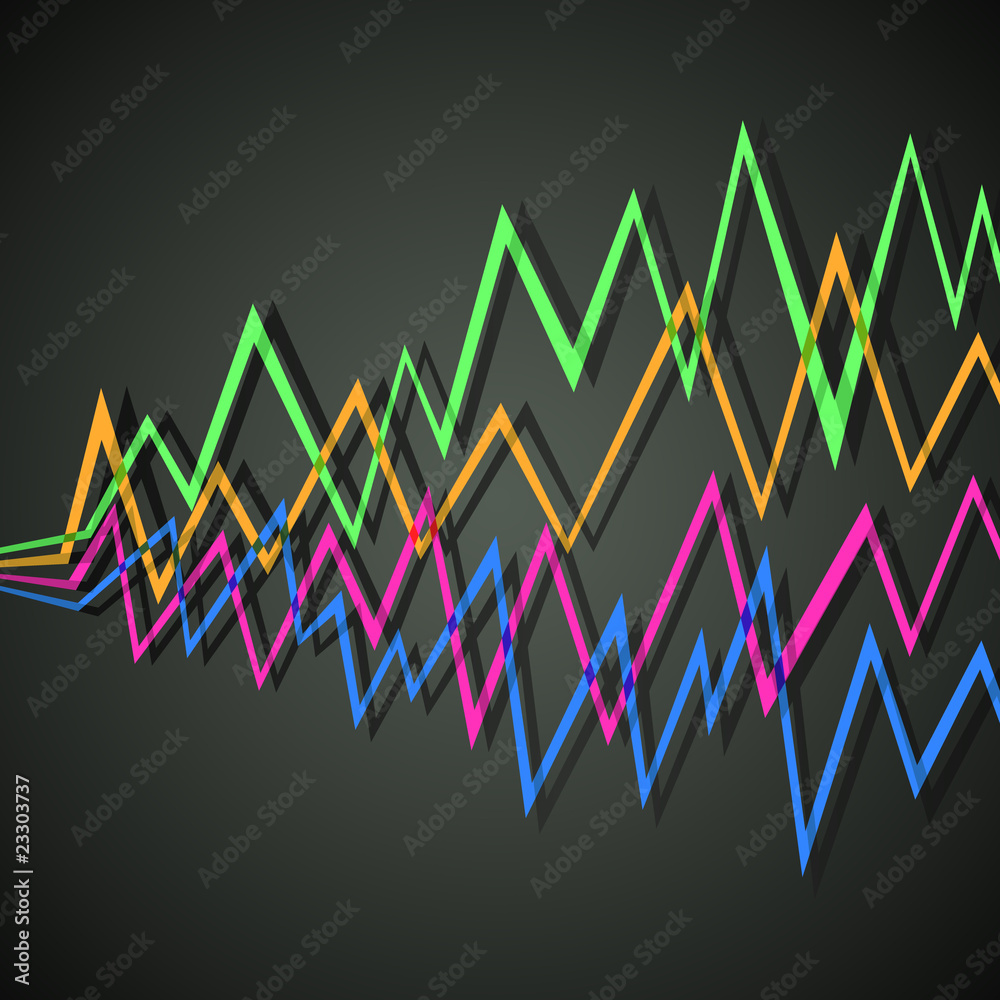 colorful waves, vector background