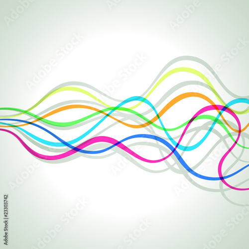 colorful waves, vector background