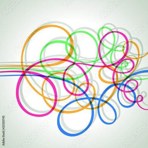 colorful curls  vector background