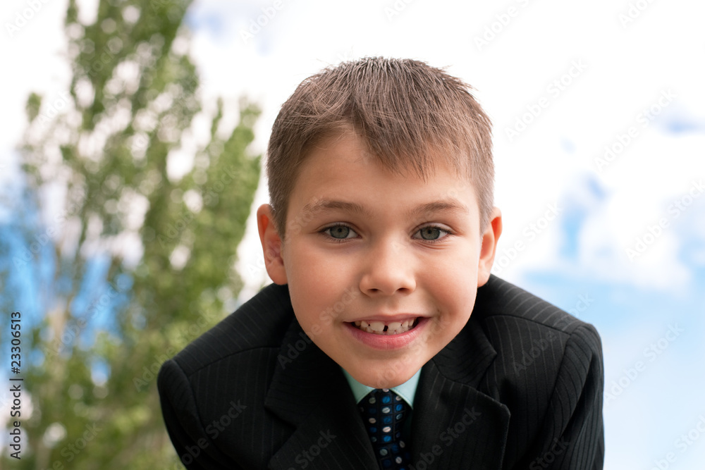 Portrait of a smiling kid outside Portrait of a smiling kid outside