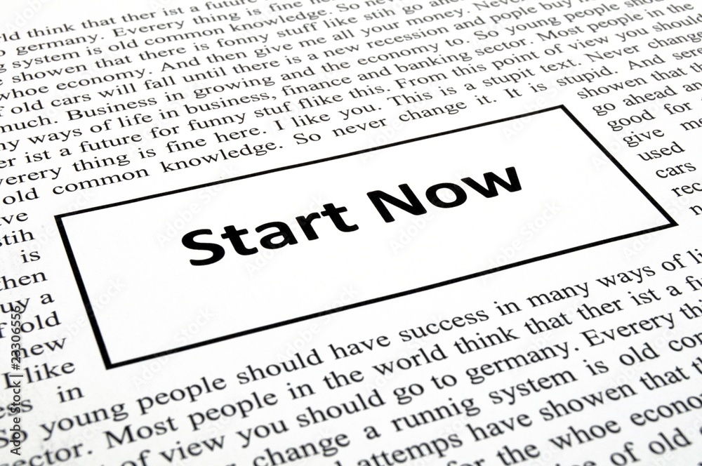 Obraz premium start now