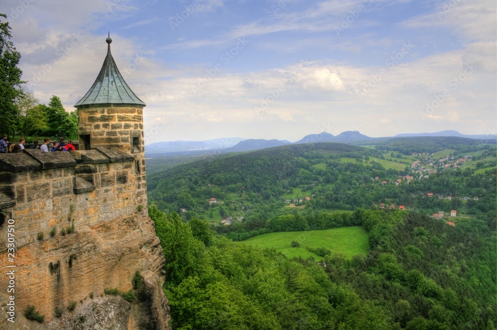 Fototapeta premium Elbsandsteingebirge - Festung Königstein