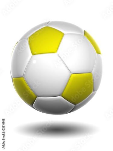 High resolution 3D soccer ball isolated on white