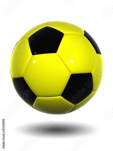 High resolution 3D soccer ball isolated on white