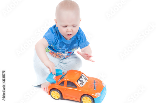 Little boy in studio