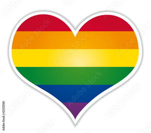 Rainbow heart lgbt flag