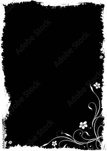 Grunge, Blumen, Blüten, background, floral, filigran