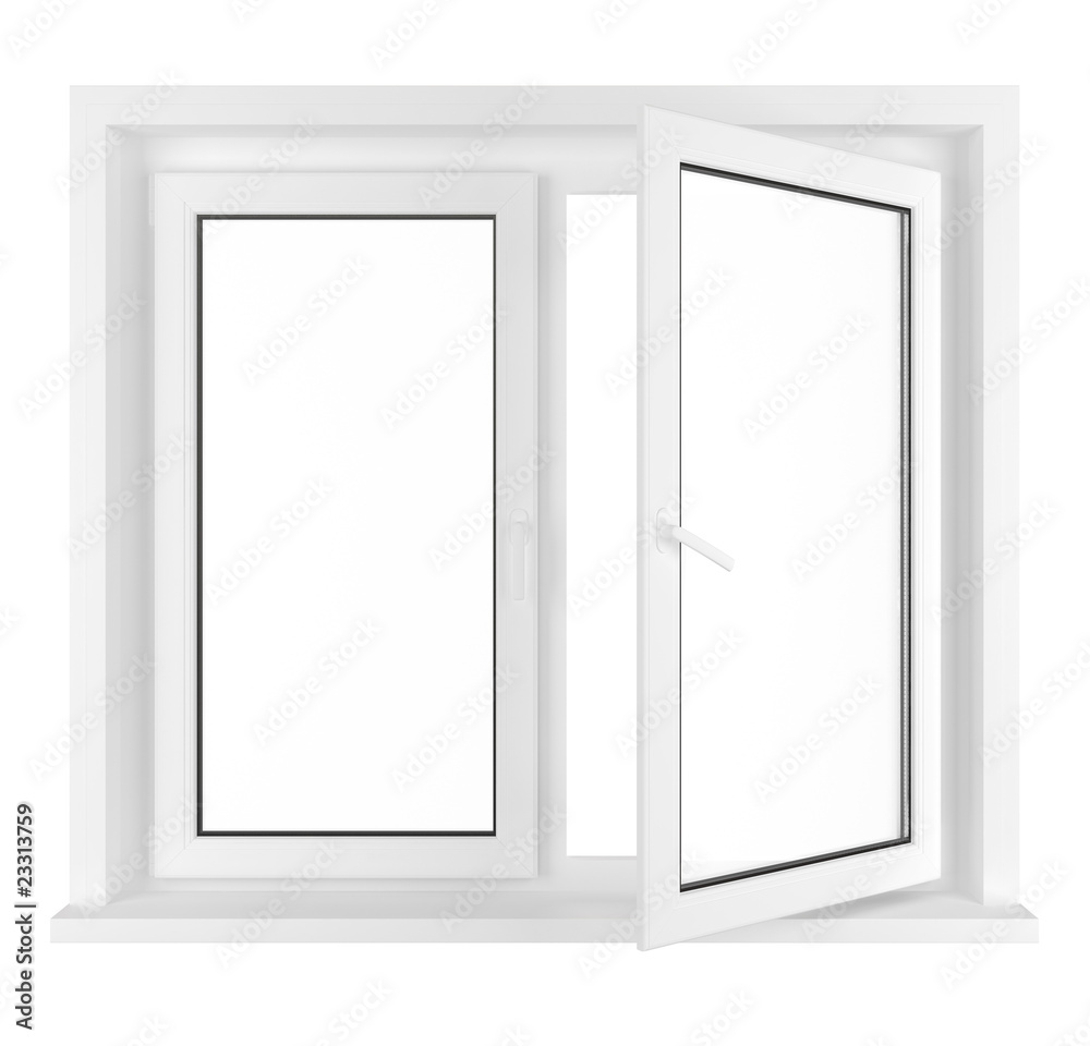 Half opened window Half opened window