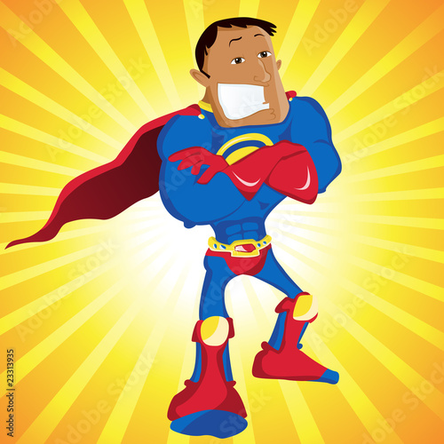 Black Super Man Hero Dad.