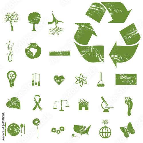 Grunge Eco Icons