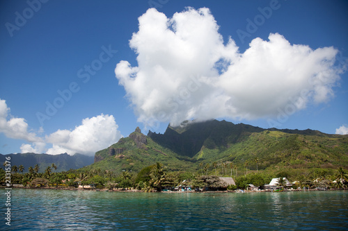 Moorea's coastline, French Polynesiea