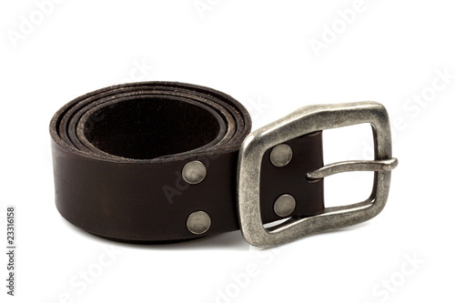 brown leather belt