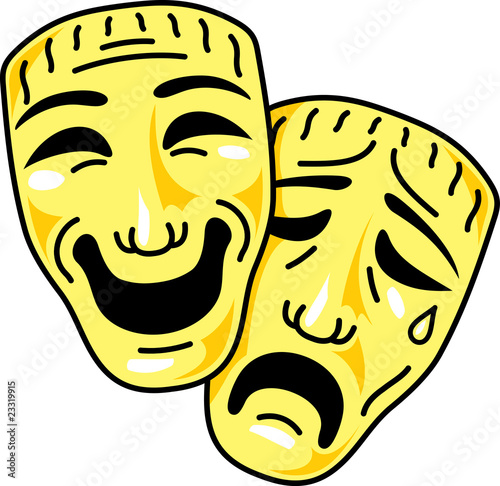 Theatre comedy and tragedy masks