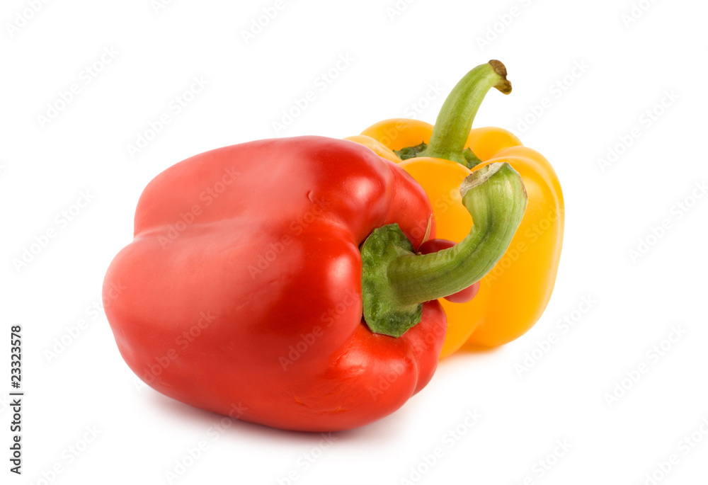 Yellow and red pepper